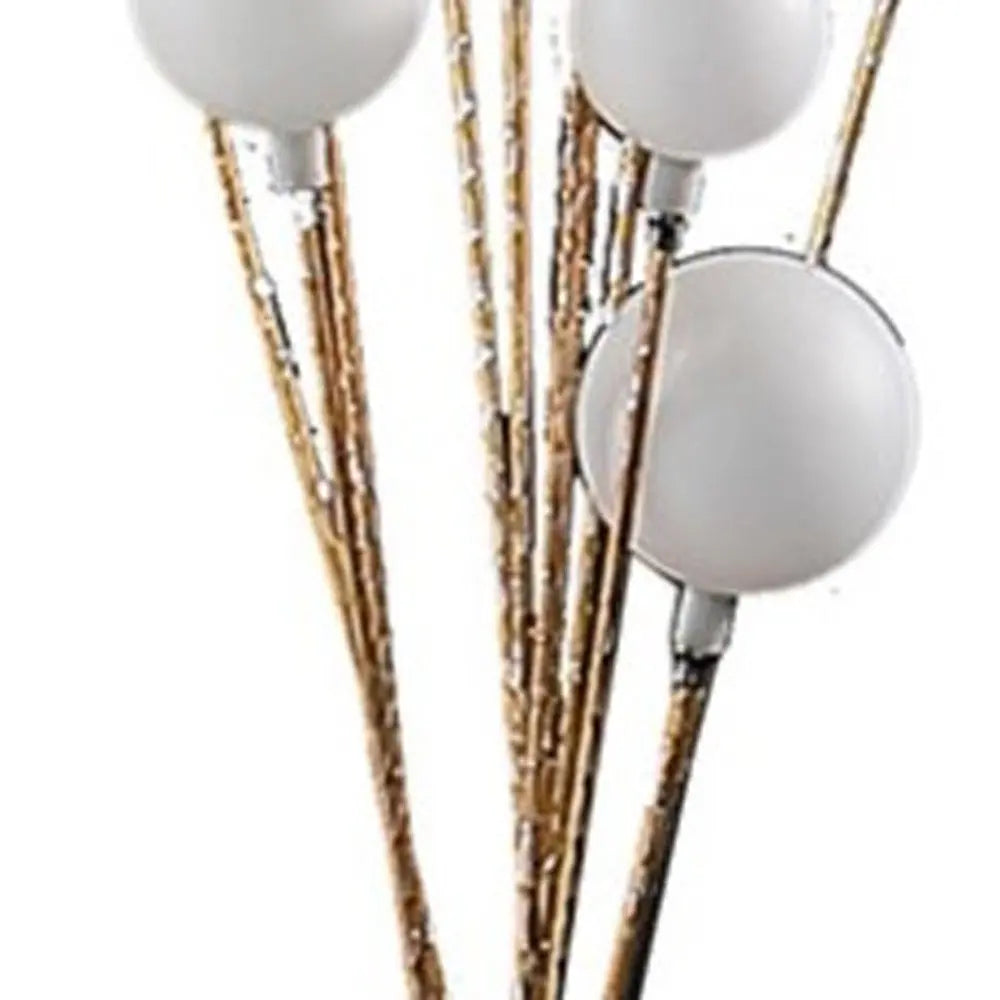 46" Gold 11 LED Novelty Floor Lamp With White HomeRoots