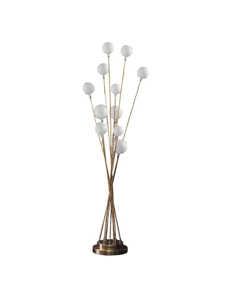 46" Gold 11 LED Novelty Floor Lamp With White HomeRoots