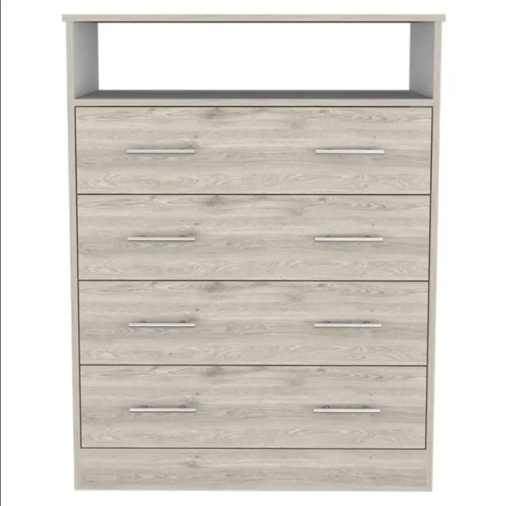 33" Light Grey Manufactured Wood Four Drawer Dresser HomeRoots