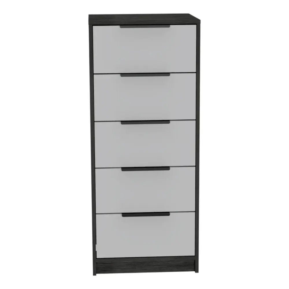 28" White And Smokey Oak Manufactured Wood Three Drawer Dresser HomeRoots