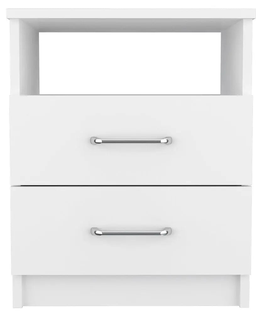 20" Wood Two Drawer Nightstand HomeRoots