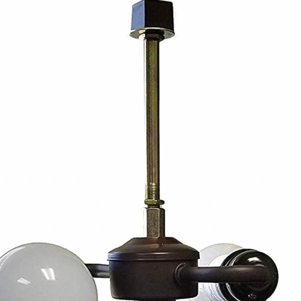 22" Dark Brown Metal Two Light Candlestick Table Lamp With Ivory Shade HomeRoots