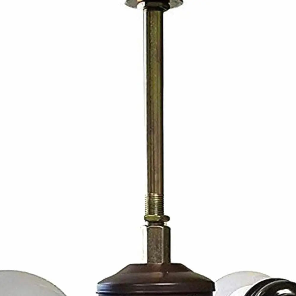 22" Dark Brown Metal Two Light Candlestick Table Lamp With Ivory Shade HomeRoots