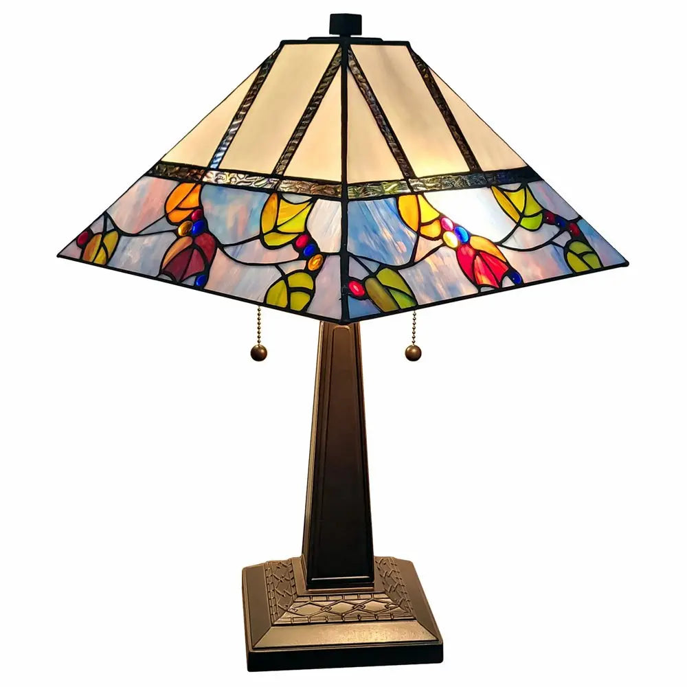 22" Dark Brown Metal Two Light Candlestick Table Lamp With White Shade HomeRoots