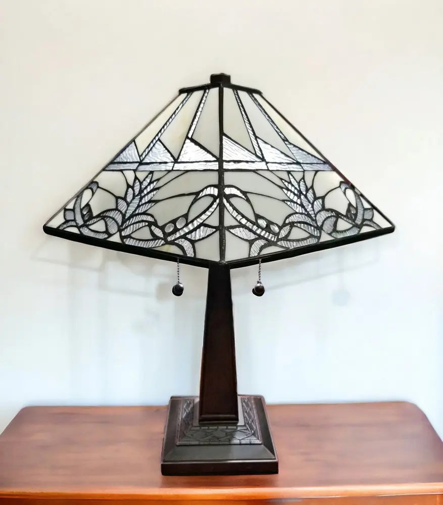 22" Dark Brown Metal Two Light Candlestick Table Lamp With White Empire Shade HomeRoots