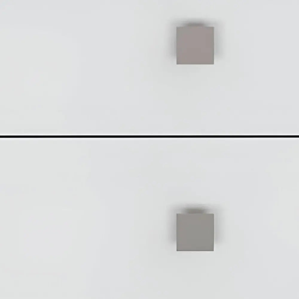 24" White Wood Two Drawer Nightstand HomeRoots