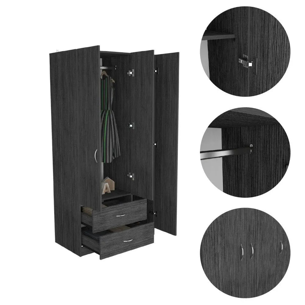 71" Light Oak Manufactured Wood Two Drawer Combo Dresser HomeRoots