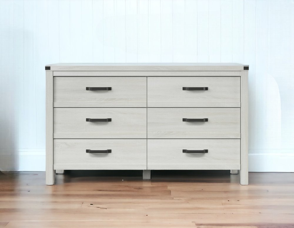 31" White Wood Five Drawer Standard Chest