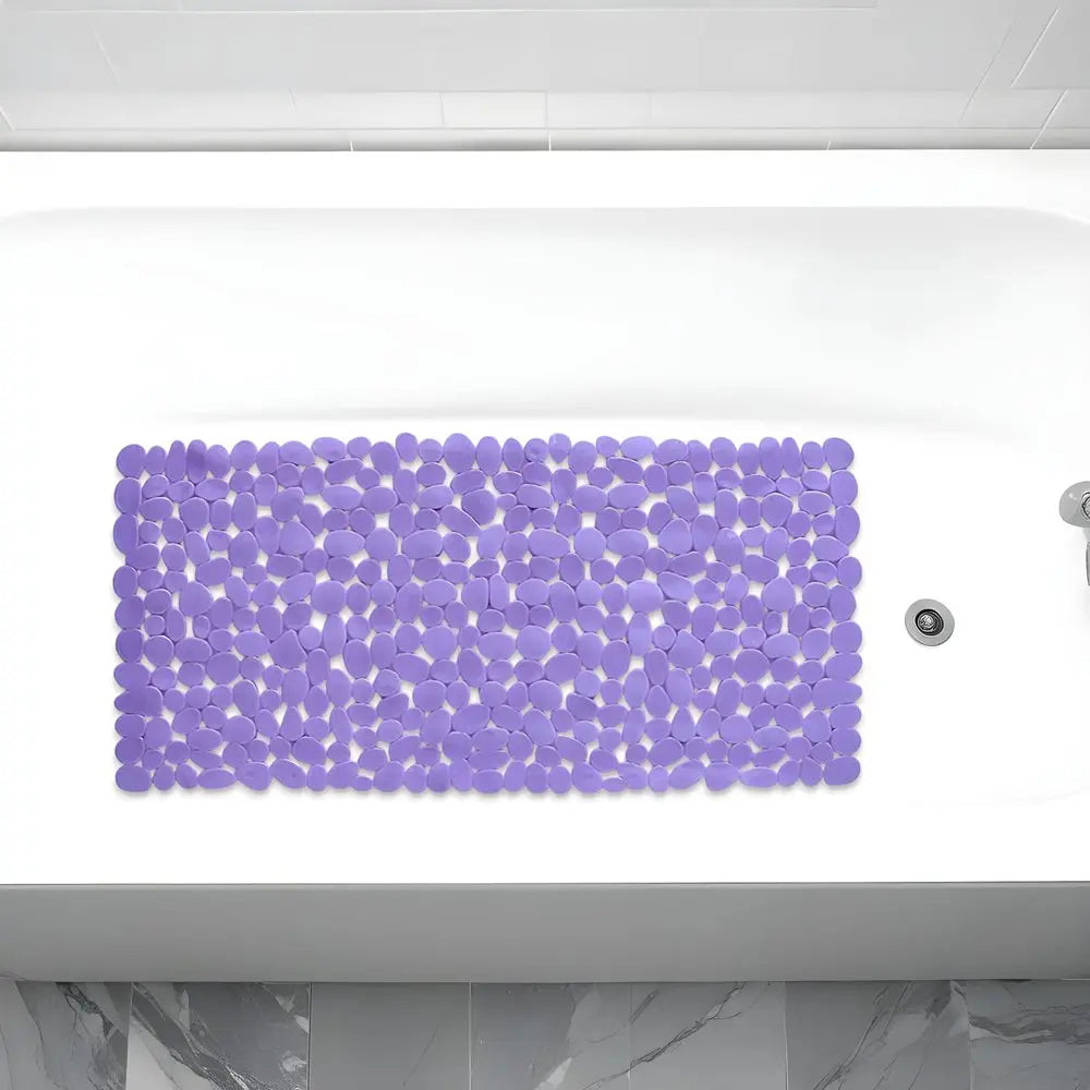 35" Purple Spa Pebbles Non Slip Bathtub Mat HomeRoots