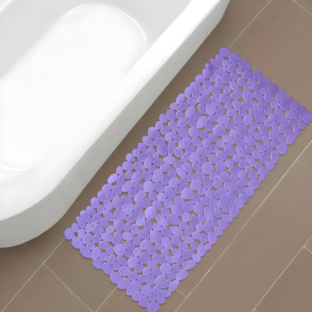 35" Purple Spa Pebbles Non Slip Bathtub Mat HomeRoots