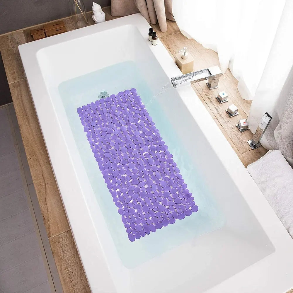 35" Purple Spa Pebbles Non Slip Bathtub Mat HomeRoots