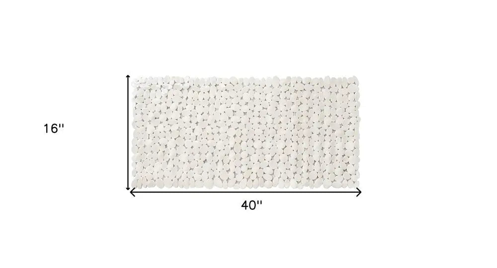 35" Beige Spa Pebbles Non Slip Bathtub Mat HomeRoots
