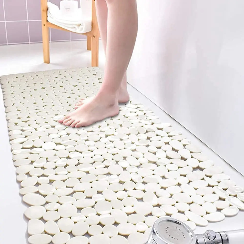 35" Beige Spa Pebbles Non Slip Bathtub Mat HomeRoots