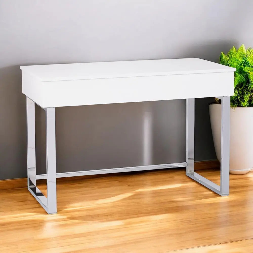48" Adjustable White Standing Desk Converter - NOBLE HOME INTERIORS