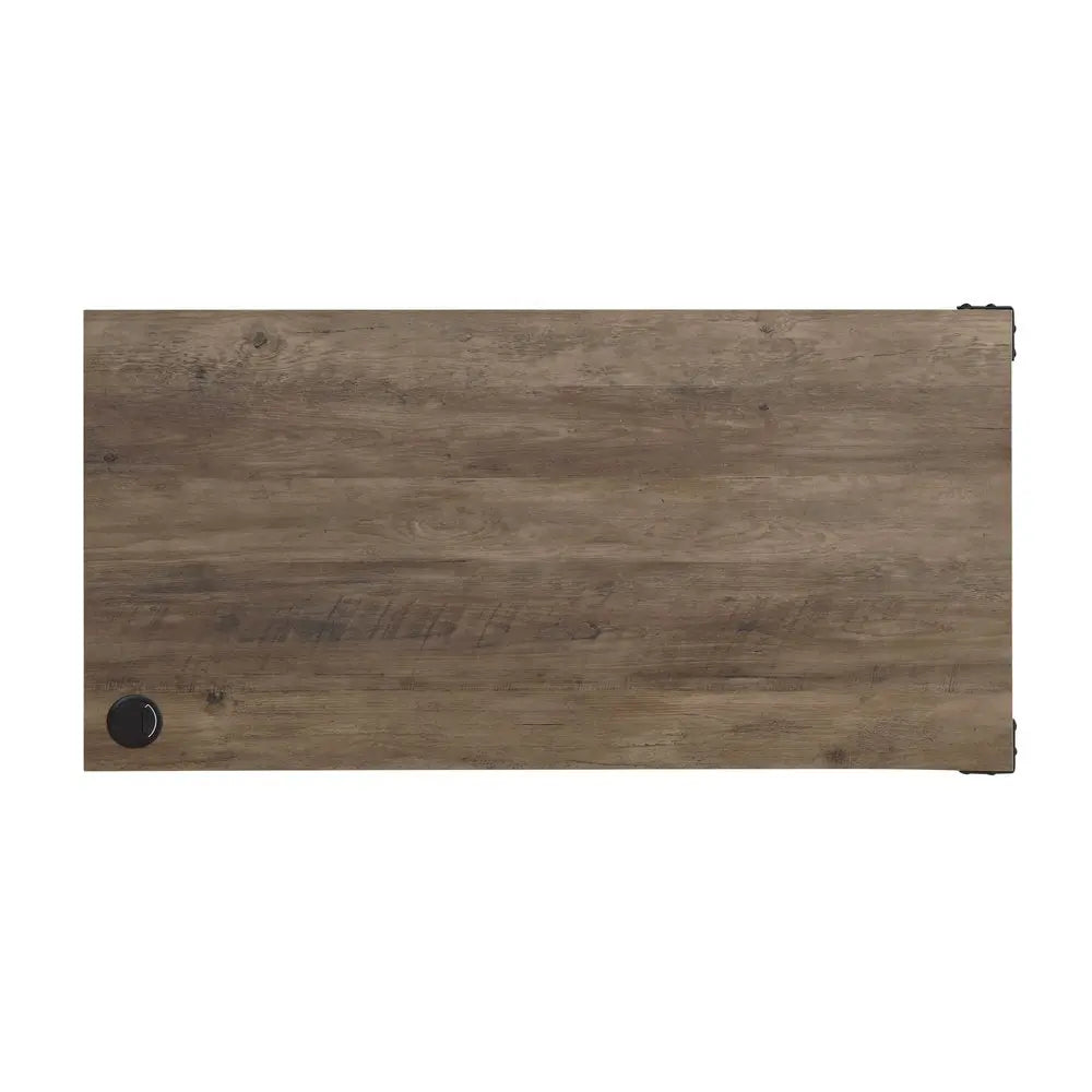 48" Brown and Black L Shape Writing Desk - NOBLE HOME INTERIORS