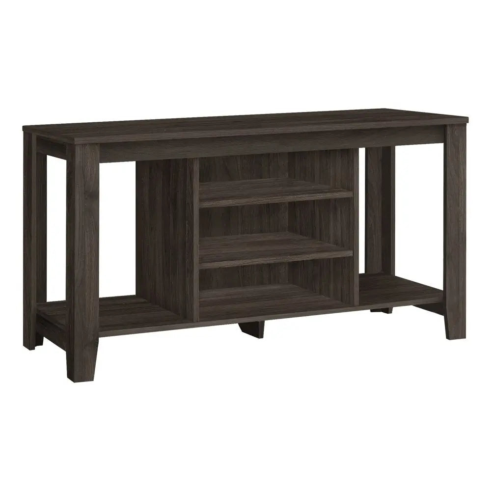 48" Brown Open Shelving TV Stand - NOBLE HOME INTERIORS