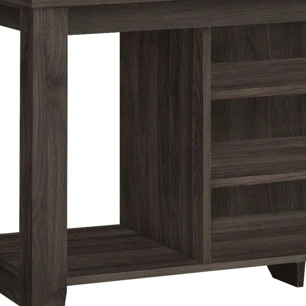 48" Brown Open Shelving TV Stand - NOBLE HOME INTERIORS