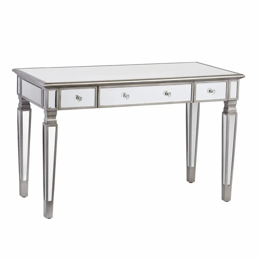48" Silver Mirrored With Three Drawers - NOBLE HOME INTERIORS