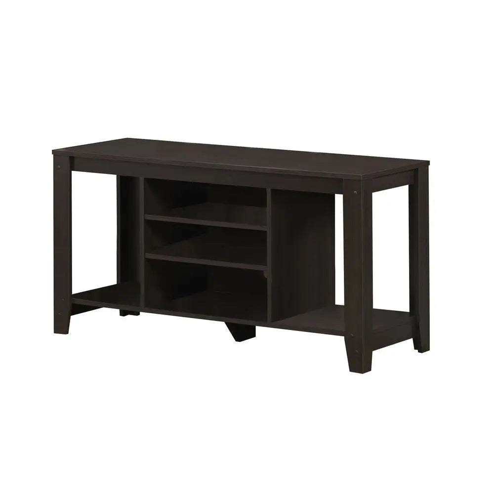 48" Taupe Wood Open Shelving TV Stand - NOVA HOME FURNITURE