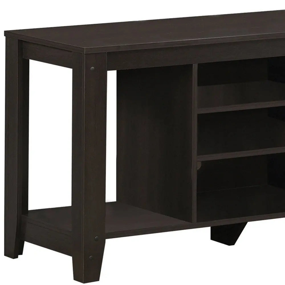 48" Taupe Wood Open Shelving TV Stand - NOVA HOME FURNITURE