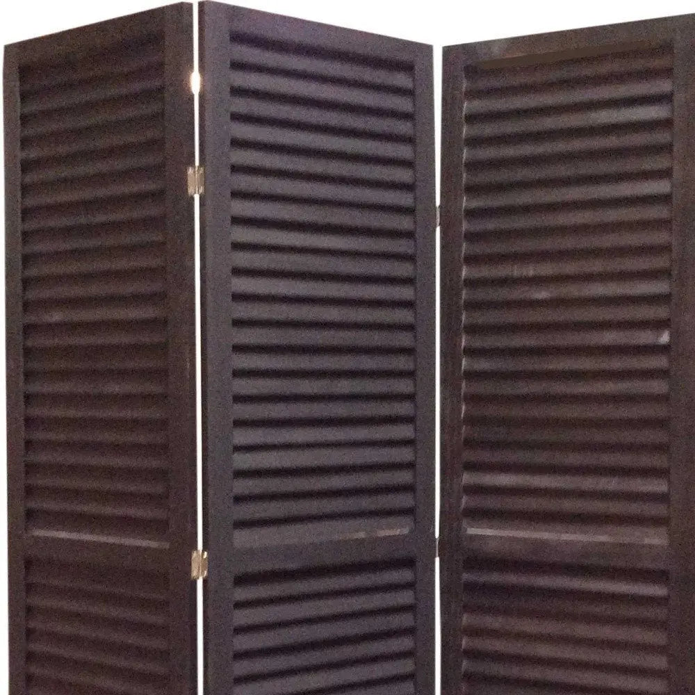 48 X 67 Black Wood Shutter - Screen - NOBLE HOME INTERIORS