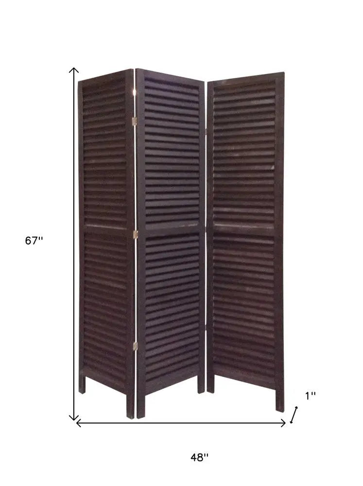 48 X 67 Black Wood Shutter - Screen - NOBLE HOME INTERIORS