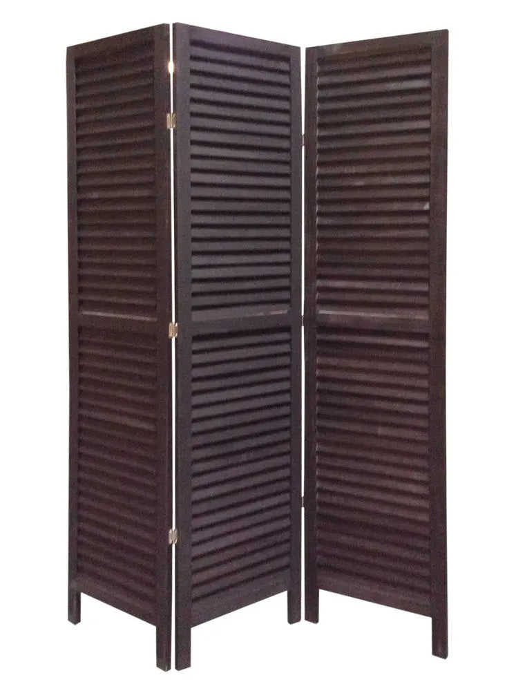 48 X 67 Black Wood Shutter - Screen - NOBLE HOME INTERIORS