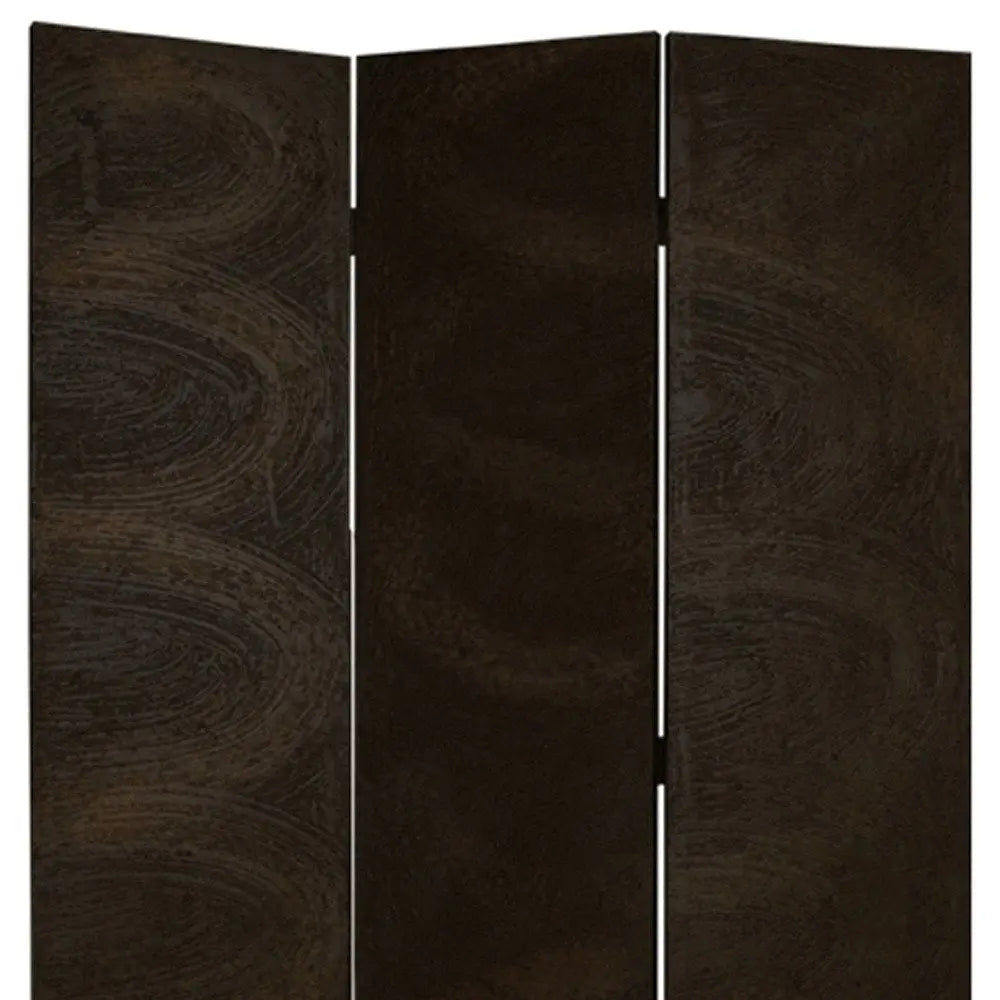 48" X 72" Black Wood Canvas Screen - NOBLE HOME INTERIORS