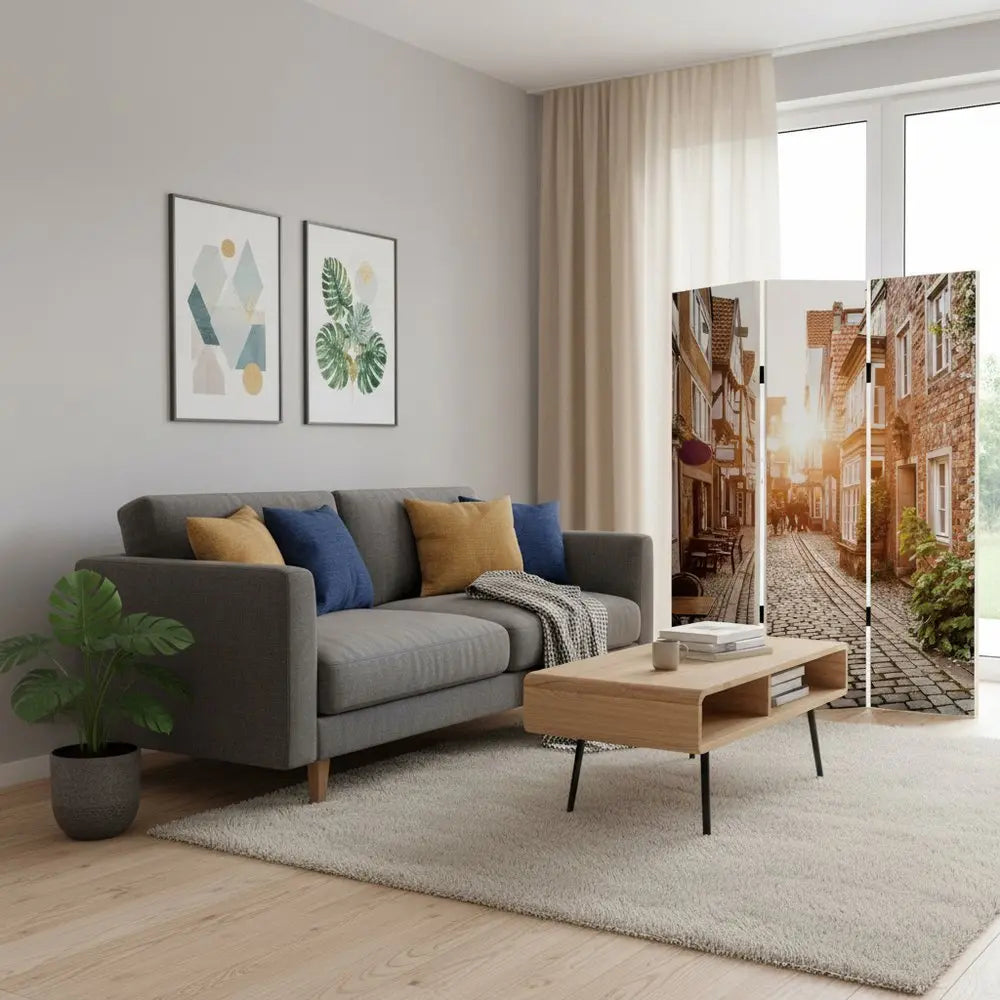 48 X 72 Multi Color European Promenade Screen - NOBLE HOME INTERIORS