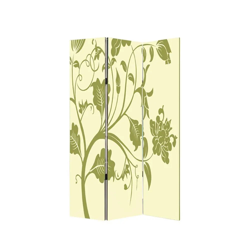 48" X 72" Multi Color Wood Canvas 3 Panel Screen - NOBLE HOME INTERIORS