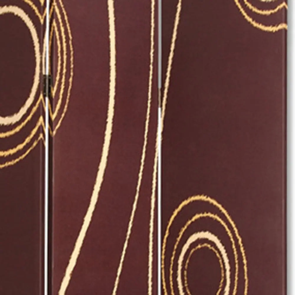 48" X 72" Multi Color Wood Canvas 3 Panel Screen - NOBLE HOME INTERIORS