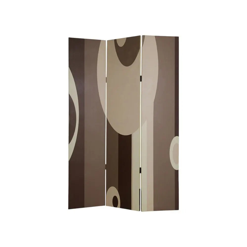 48" X 72" Multi Color Wood Canvas 3 Panel Screen - NOBLE HOME INTERIORS