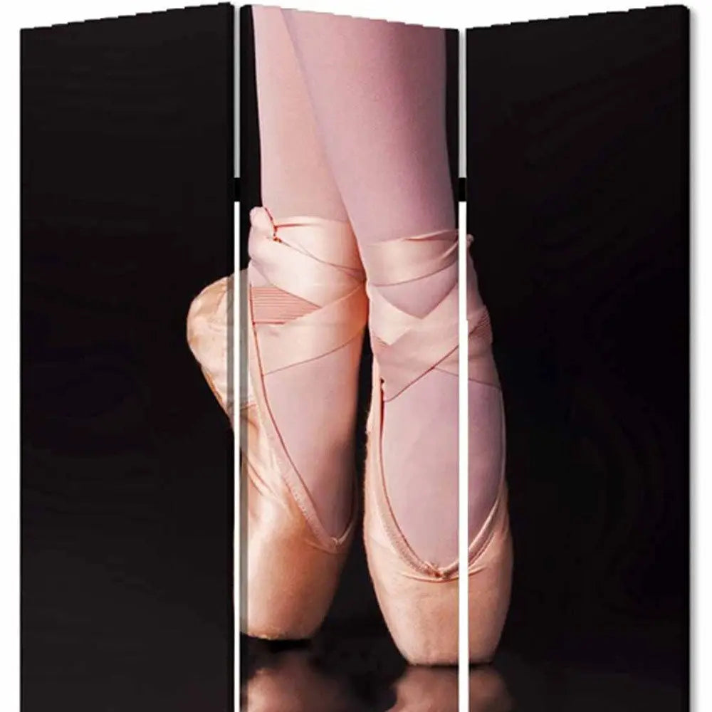 48" X 72" Multi Color Wood Canvas Ballet Screen - NOBLE HOME INTERIORS