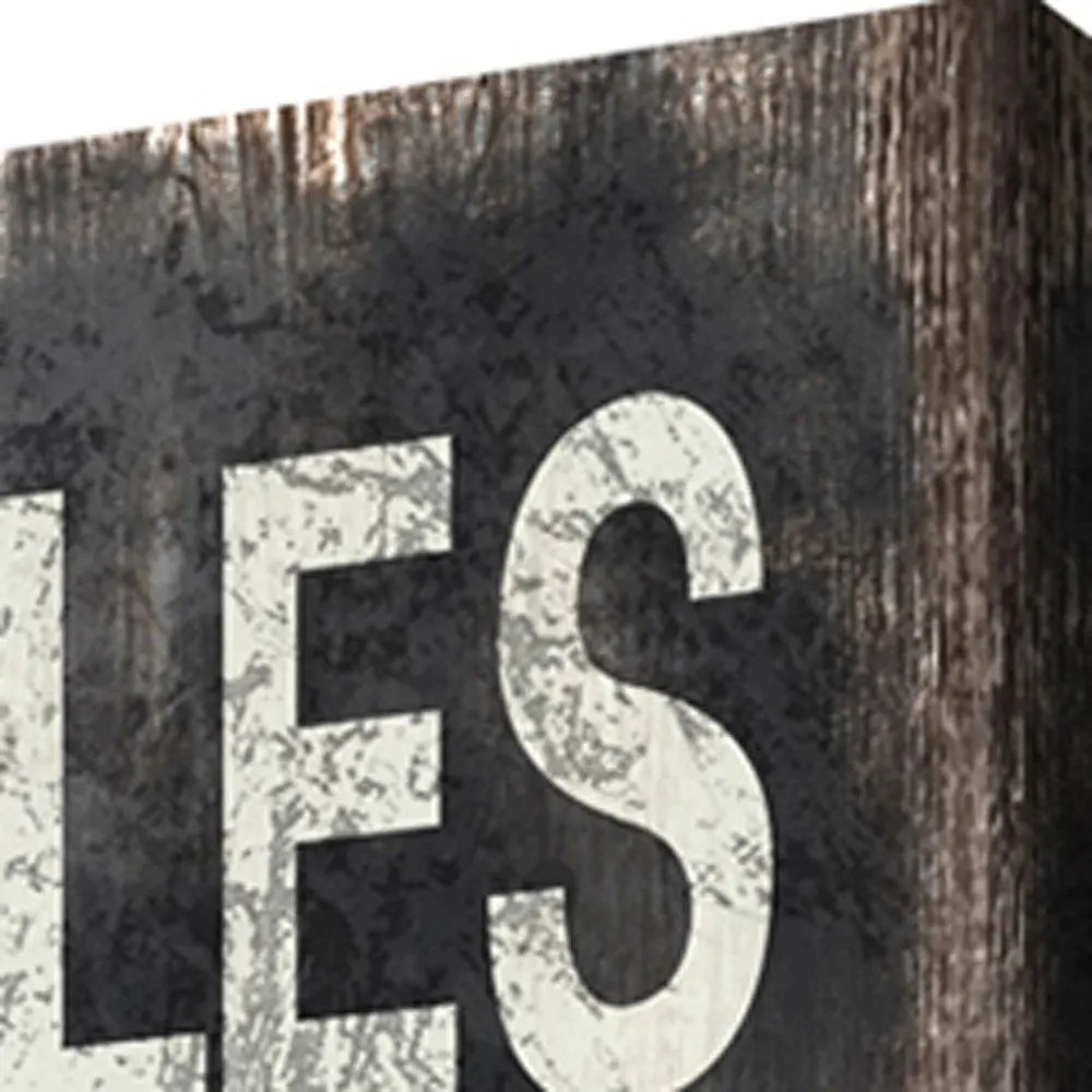 48 X 72 Multi Color Wood Canvas Family Rule Screen - NOBLE HOME INTERIORS