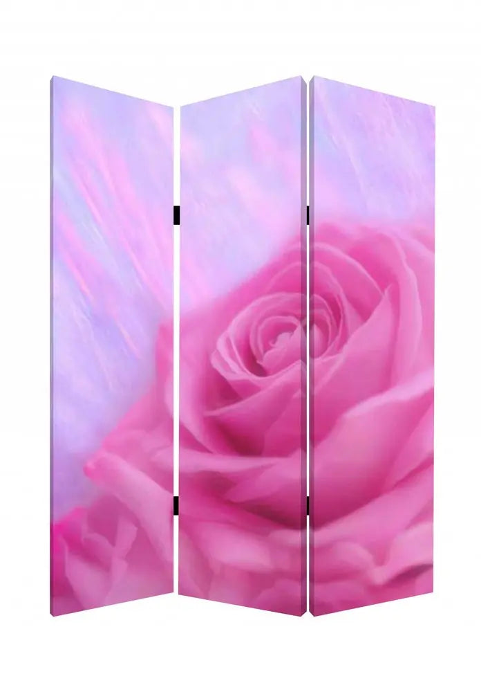 48 X 72 Multi Color Wood Canvas Flourish Screen - NOBLE HOME INTERIORS