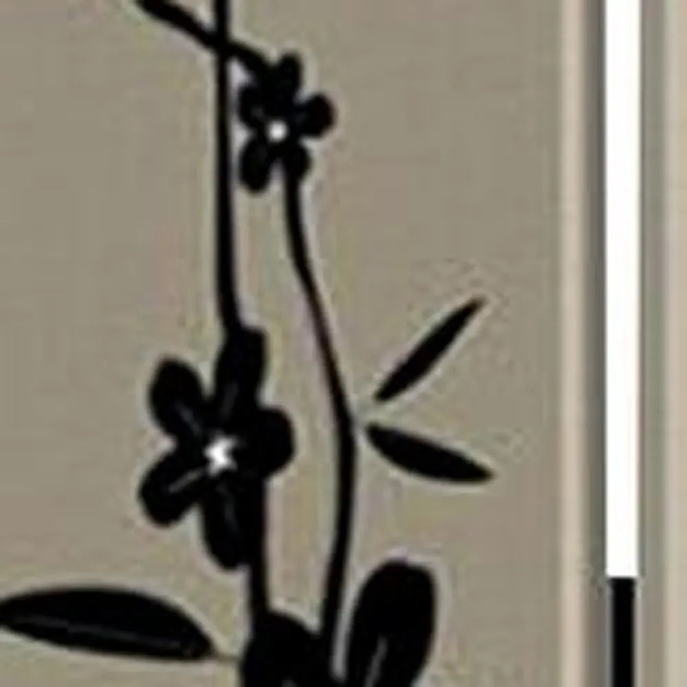 48" X 72" Multi Color Wood Canvas Plum Blossom Screen - NOBLE HOME INTERIORS