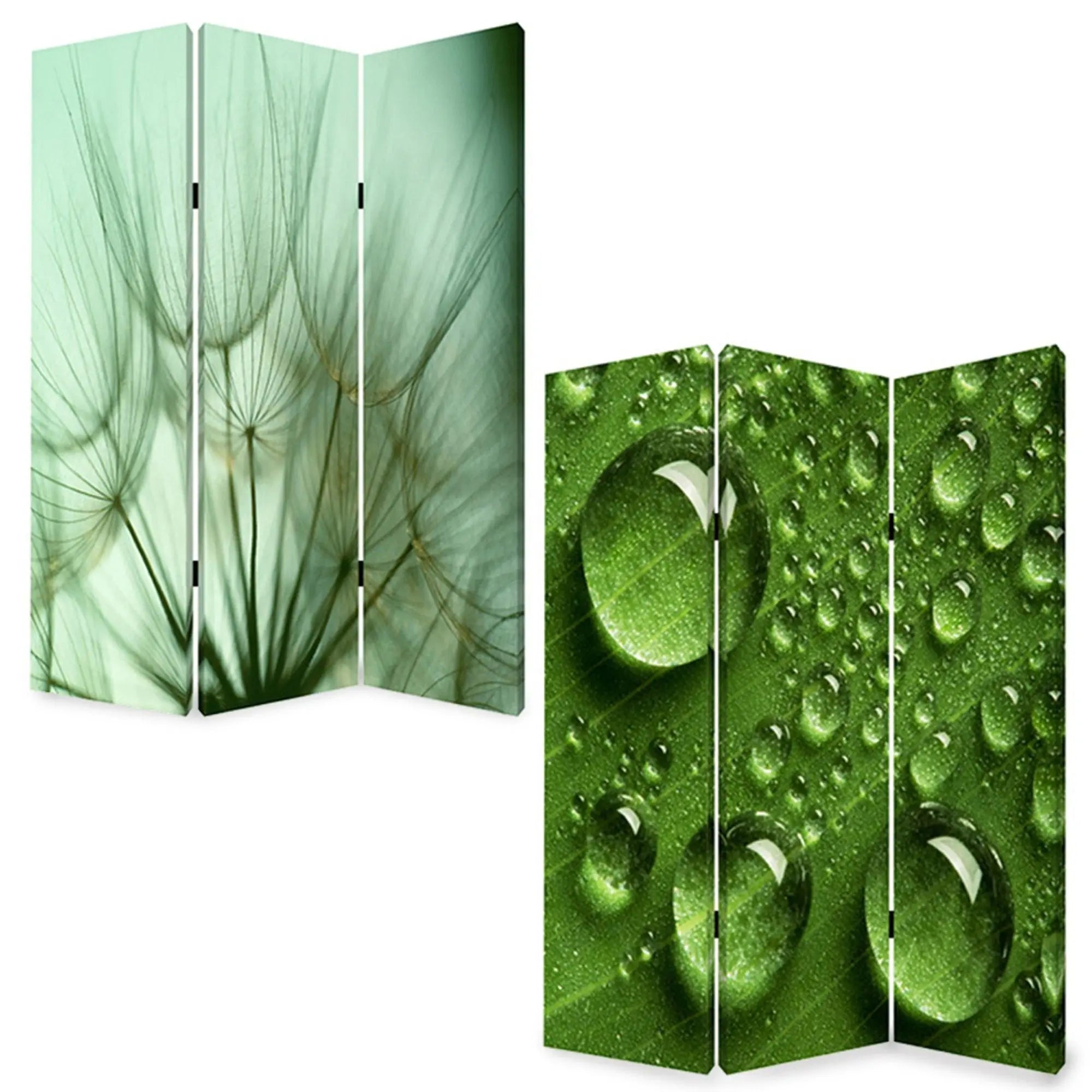 48" X 72" Multi Color Wood Canvas Rain Screen - NOBLE HOME INTERIORS
