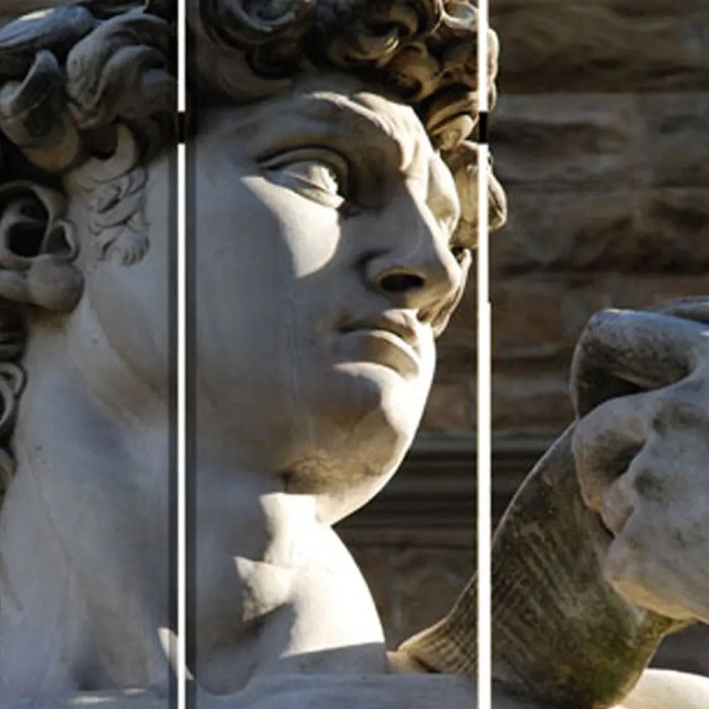 48" X 72" Multi Color Wood Canvas Rome Screen - NOBLE HOME INTERIORS