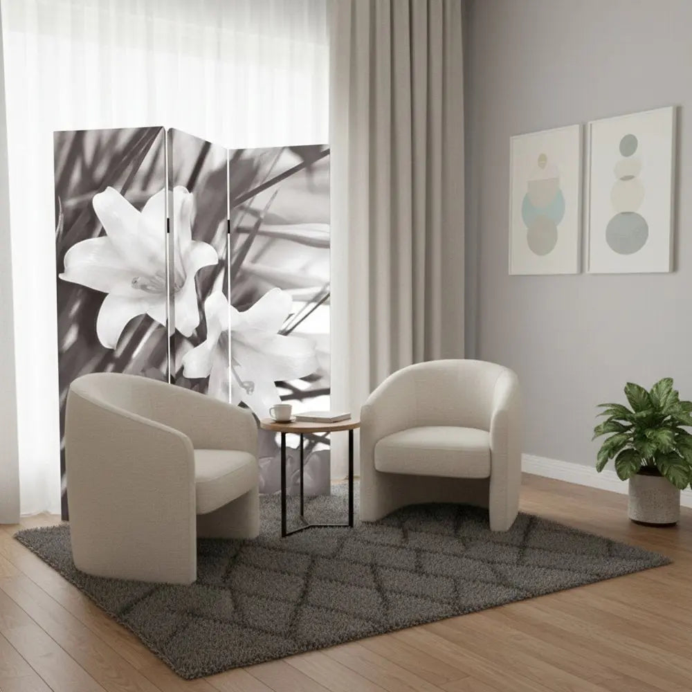 48" X 72" Multi Color Wood Canvas Screen - NOBLE HOME INTERIORS