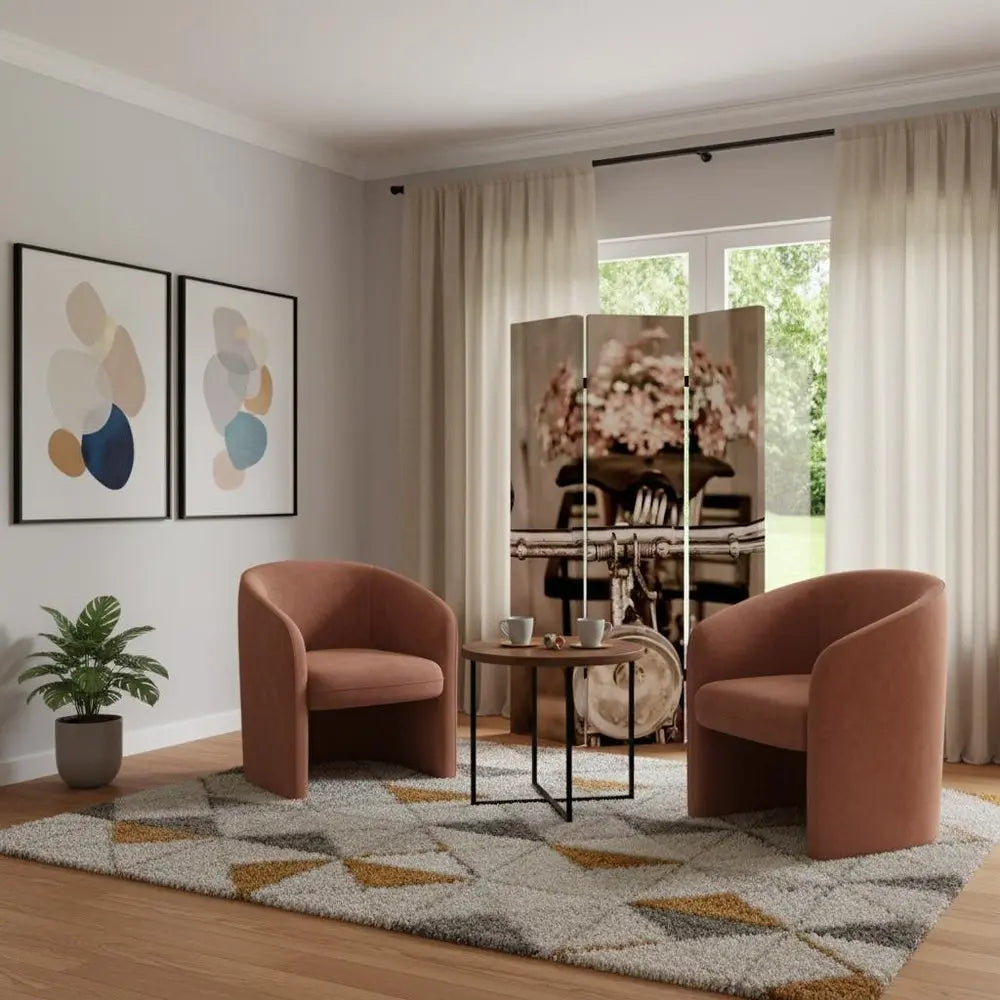 48" X 72" Multi Color Wood Canvas Valentine Screen - NOBLE HOME INTERIORS