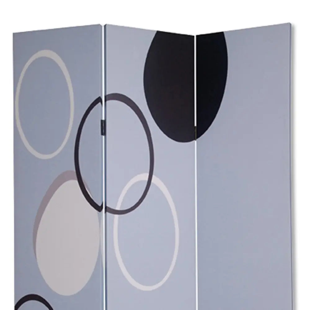 48" X 72" Muti Color Black Metal 3 Panel Screen - NOBLE HOME INTERIORS