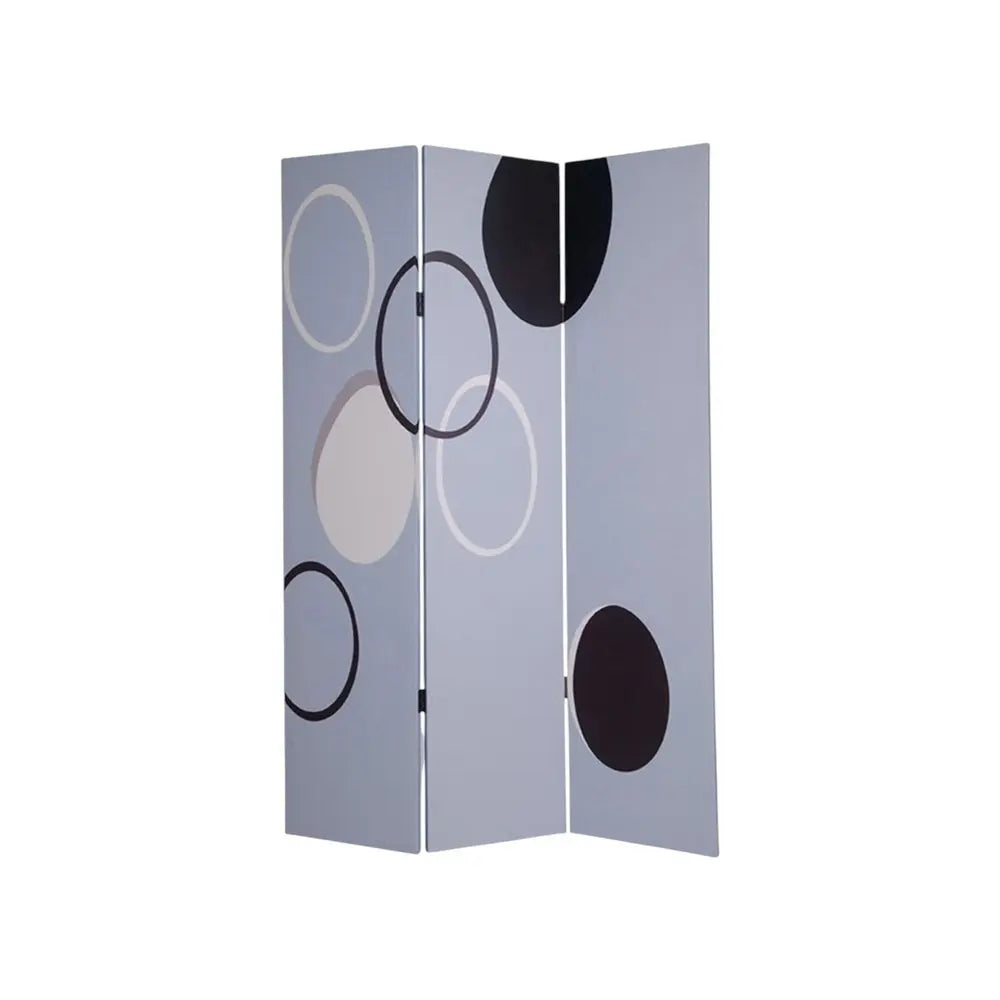48" X 72" Muti Color Black Metal 3 Panel Screen - NOBLE HOME INTERIORS
