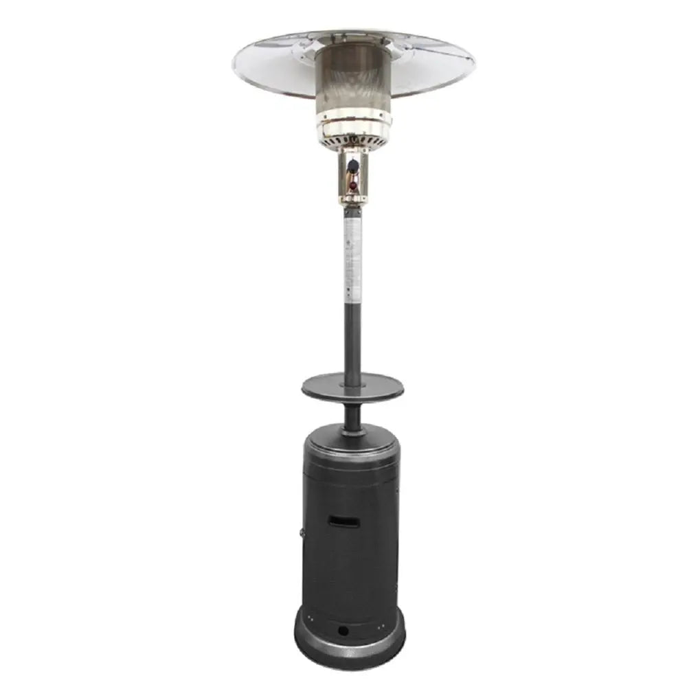 48000 BTU Silver Steel Propane Cylindrical Pole Standing Patio Heater - NOBLE HOME INTERIORS
