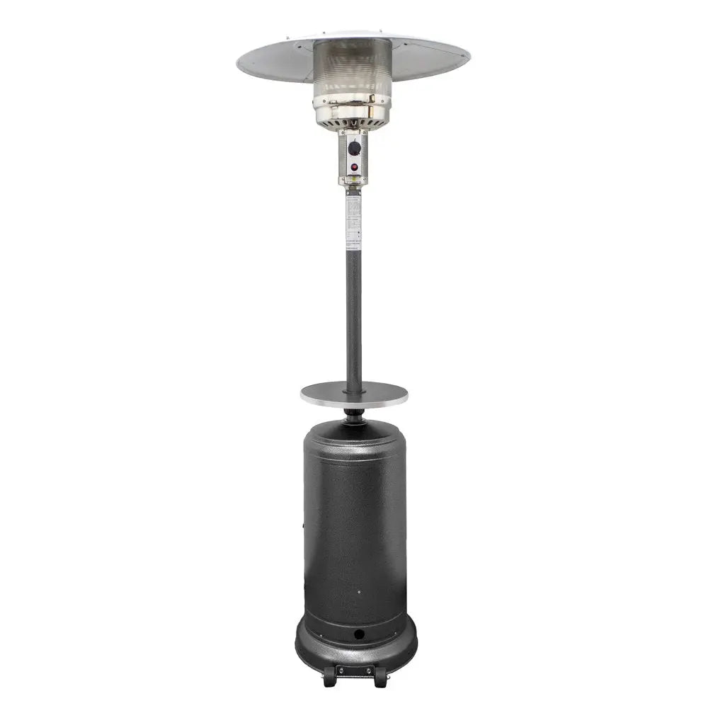 48000 BTU Silver Steel Propane Cylindrical Pole Standing Patio Heater - NOBLE HOME INTERIORS