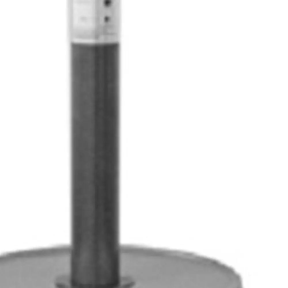 48000 BTU Silver Steel Propane Cylindrical Pole Standing Patio Heater - NOBLE HOME INTERIORS
