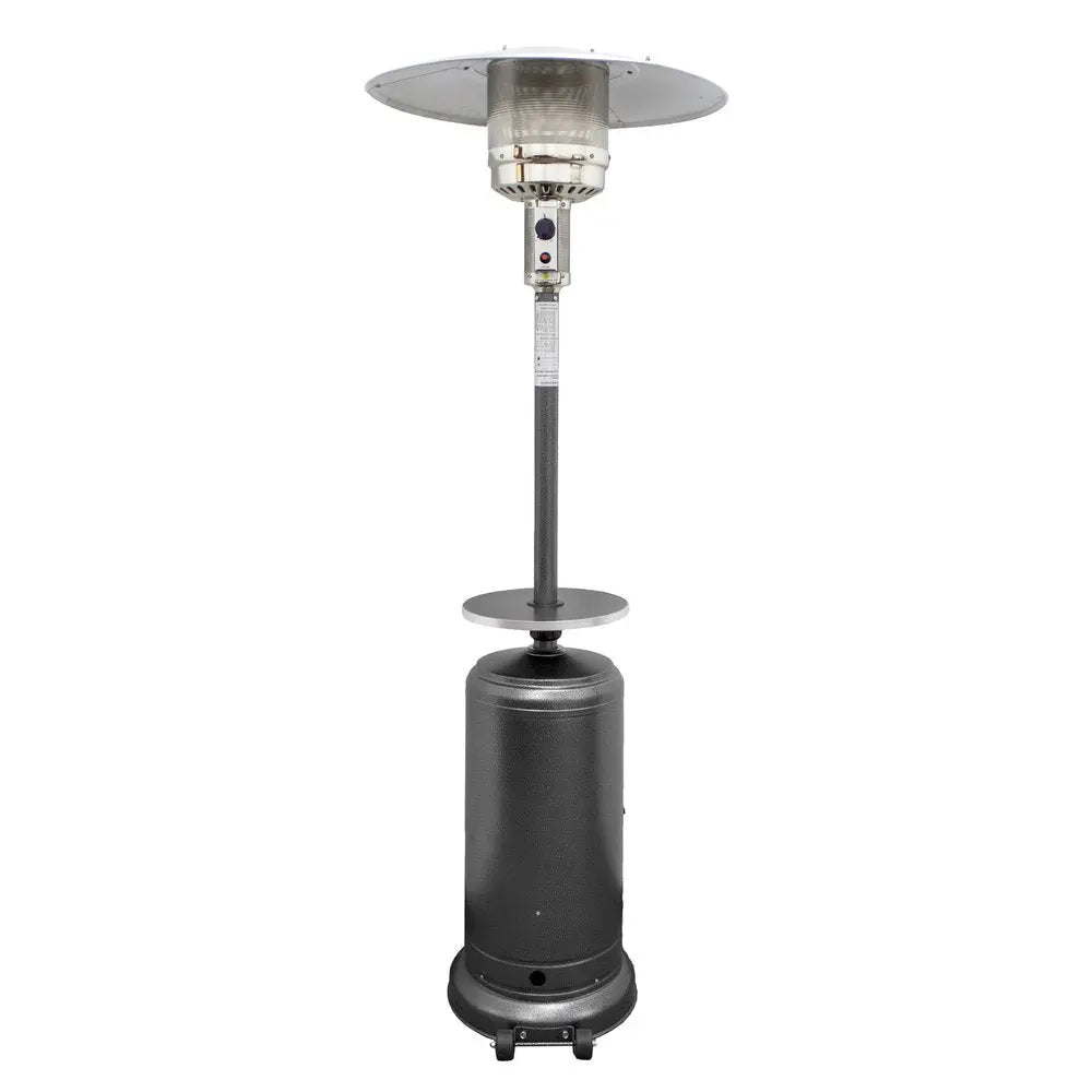 48000 BTU Silver Steel Propane Cylindrical Pole Standing Patio Heater - NOBLE HOME INTERIORS
