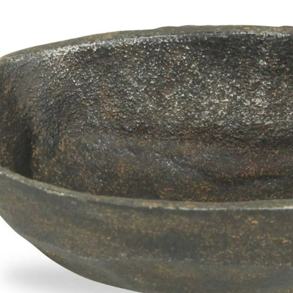 2" Bronze Iron Tabletop Dish Candle Holder HomeRoots