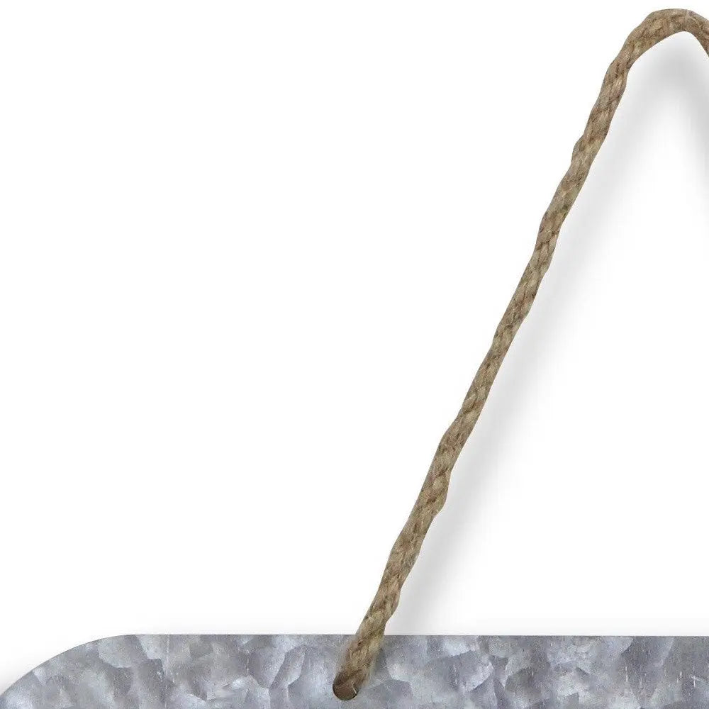 5" X 11" Gray Handcrafted Welcome Galvanized Metal Wall Decor HomeRoots