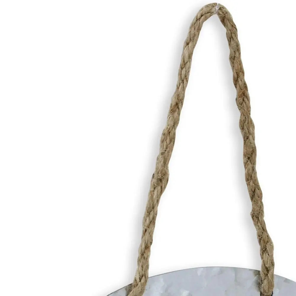 5" X 8" Gray Handcrafted Welcome Galvanized Metal Wall Decor HomeRoots