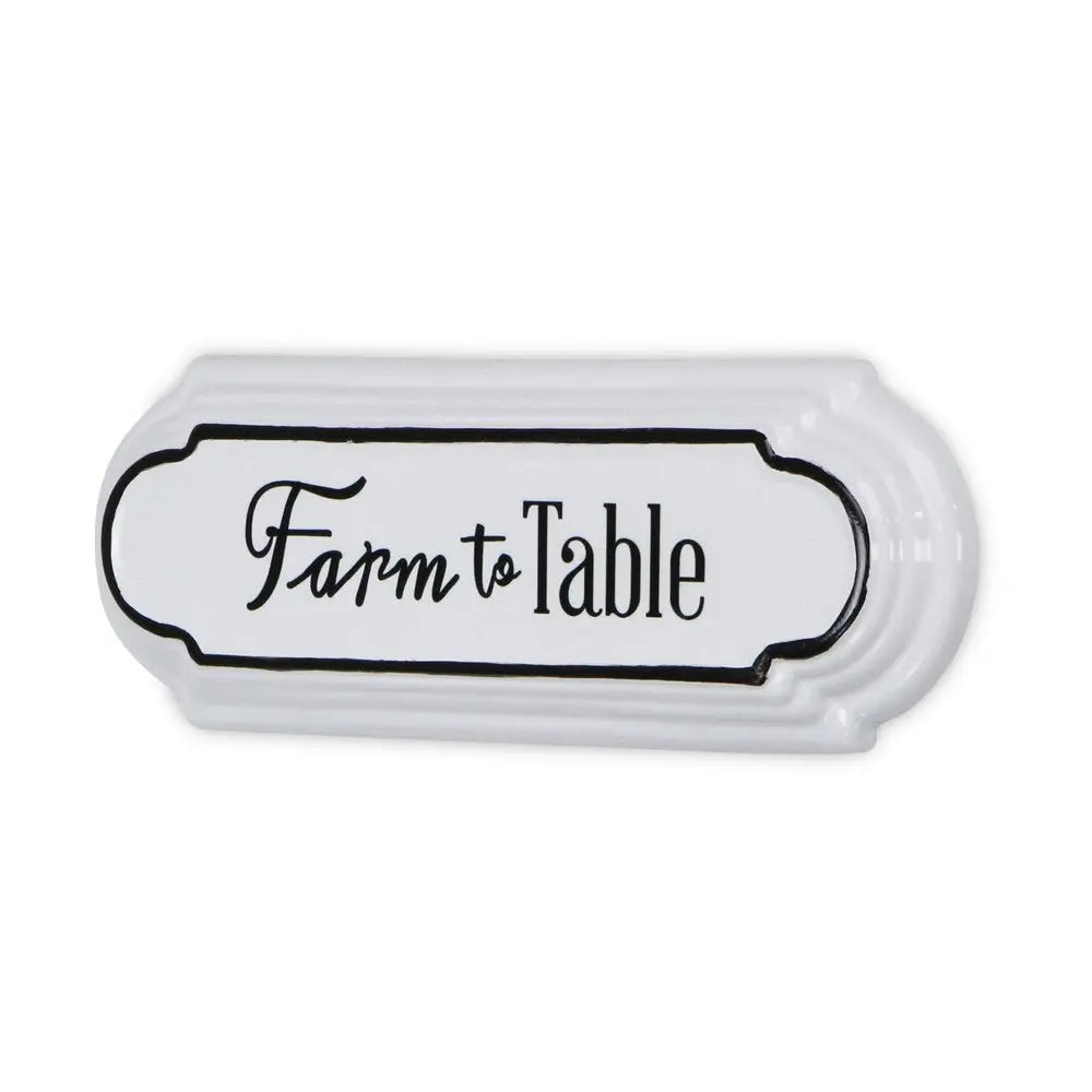 5" X 14" Black and White Farm To Table Metal Wall Decor HomeRoots